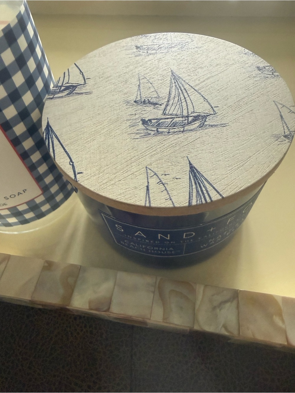 Sand & Fog- California Waves Hand Soap & California Beach House Candle -LARGE - Picture 3 of 3